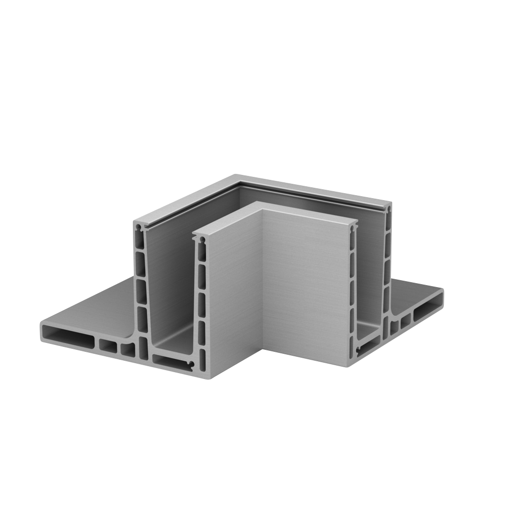 Hoek 90°, Easy Glass Prime F top MOD 8421, alu